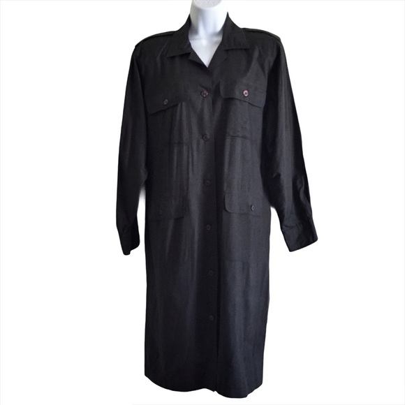 Vintage Dresses & Skirts - Vintage KENAR Silk Shirt Dress size 8